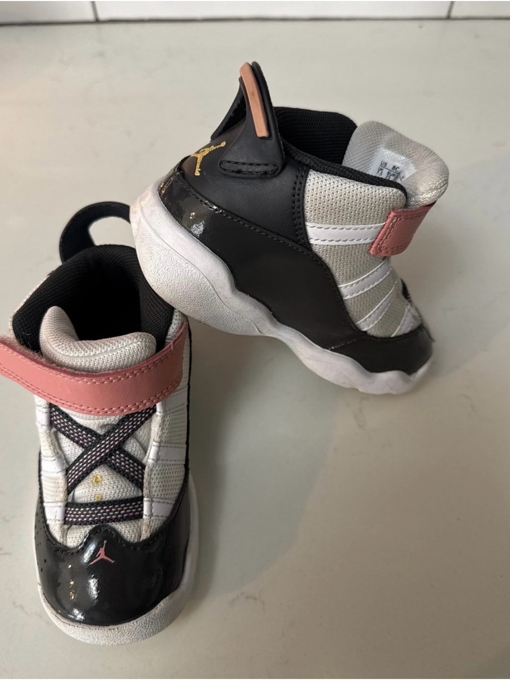 Air Jordan 6 Rings Basketball Lace Up Unisex Kids Sneakers